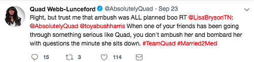 Fans Take Up for Quad Webb-Lunceford After ‘Married to Medicine’ Co-Stars Question Her Lack of Transparency