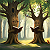 Poetry: In the hush of emerald glades where sunlight drips like gold, three visions bloom—ancient...
